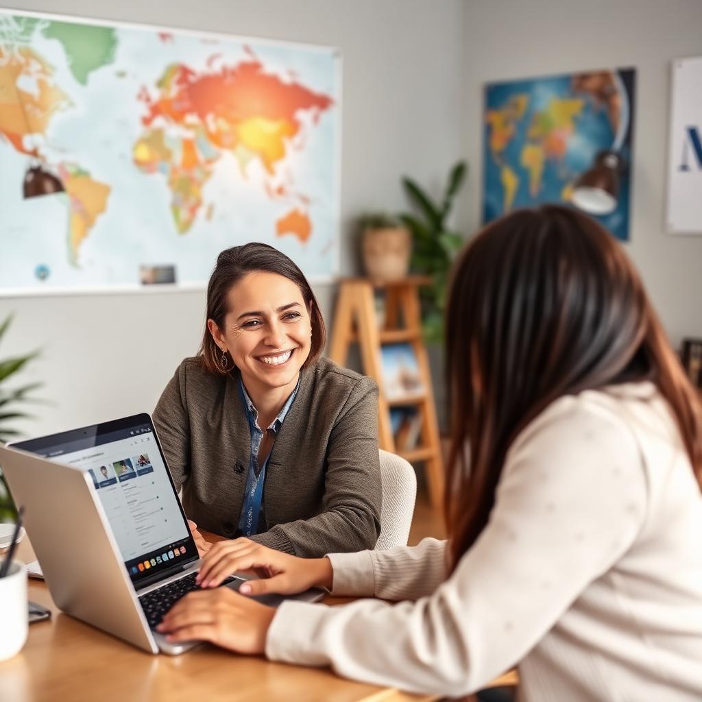 Project Manager in a warm consultation meeting with a client